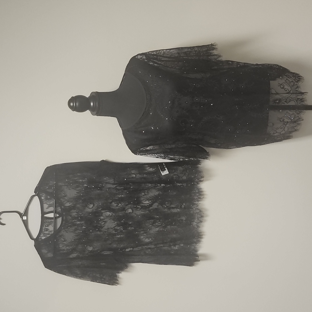 Black lacey shirts